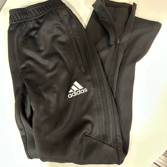 Adidas‎ Black Track Pants with Tapered Leg and Elastic Waistband - Picture 3 of 4
